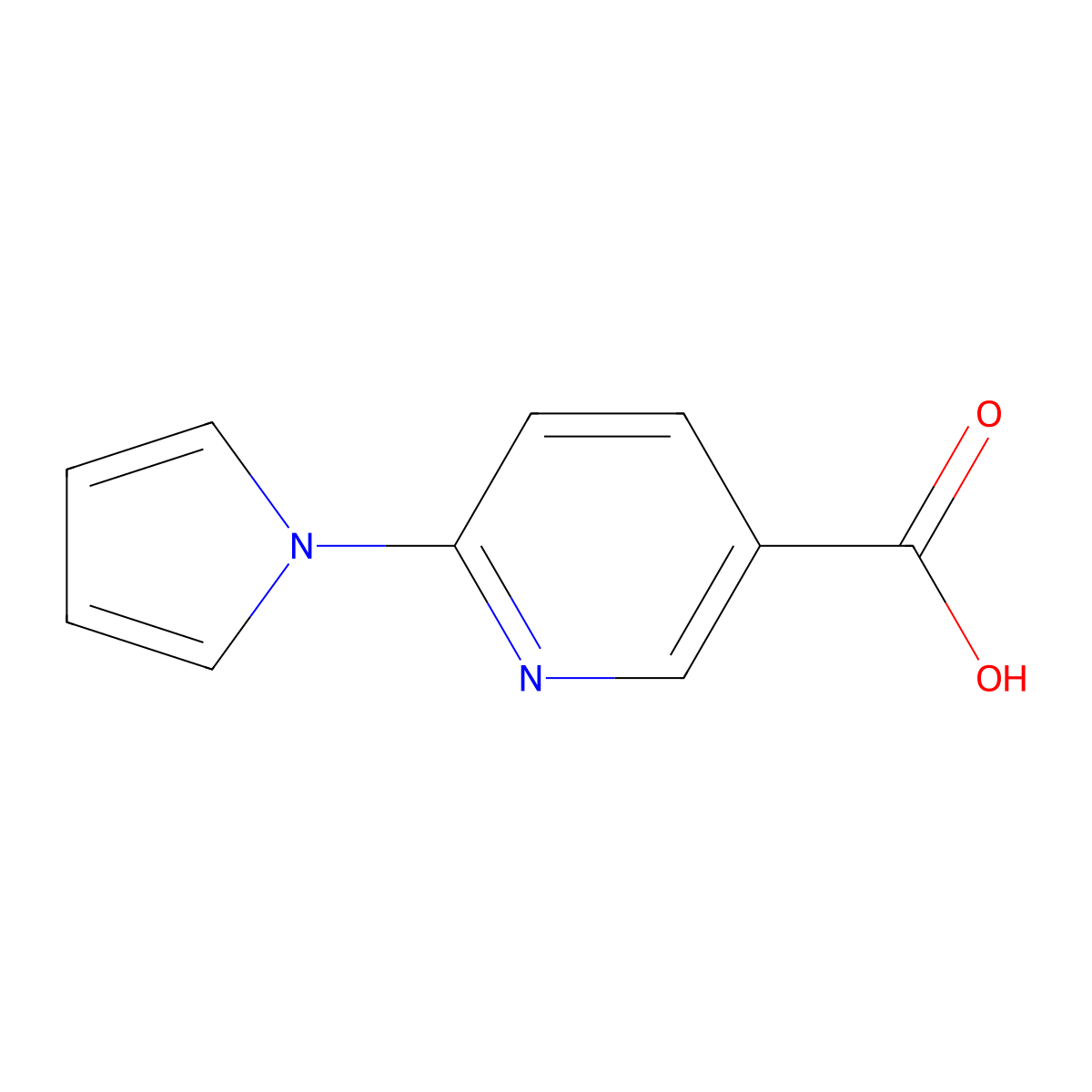 6-(1H-Pyrrol-1-yl)nicotinic acid molecular structure, CAS 175135-86-1