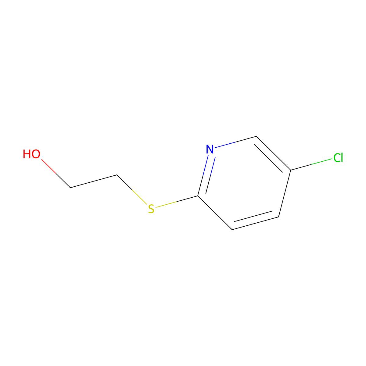 2-((5-Chloro-2-pyridinyl)thio)ethanol molecular structure, CAS 175135-89-4