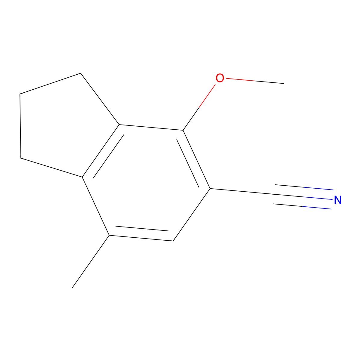 4-Methoxy-7-methylindane-5-carbonitrile molecular structure, CAS 175136-10-4