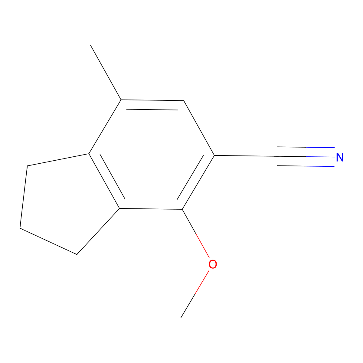 4-Methoxy-7-methylindane-5-carbonitrile molecular structure, CAS 175136-10-4