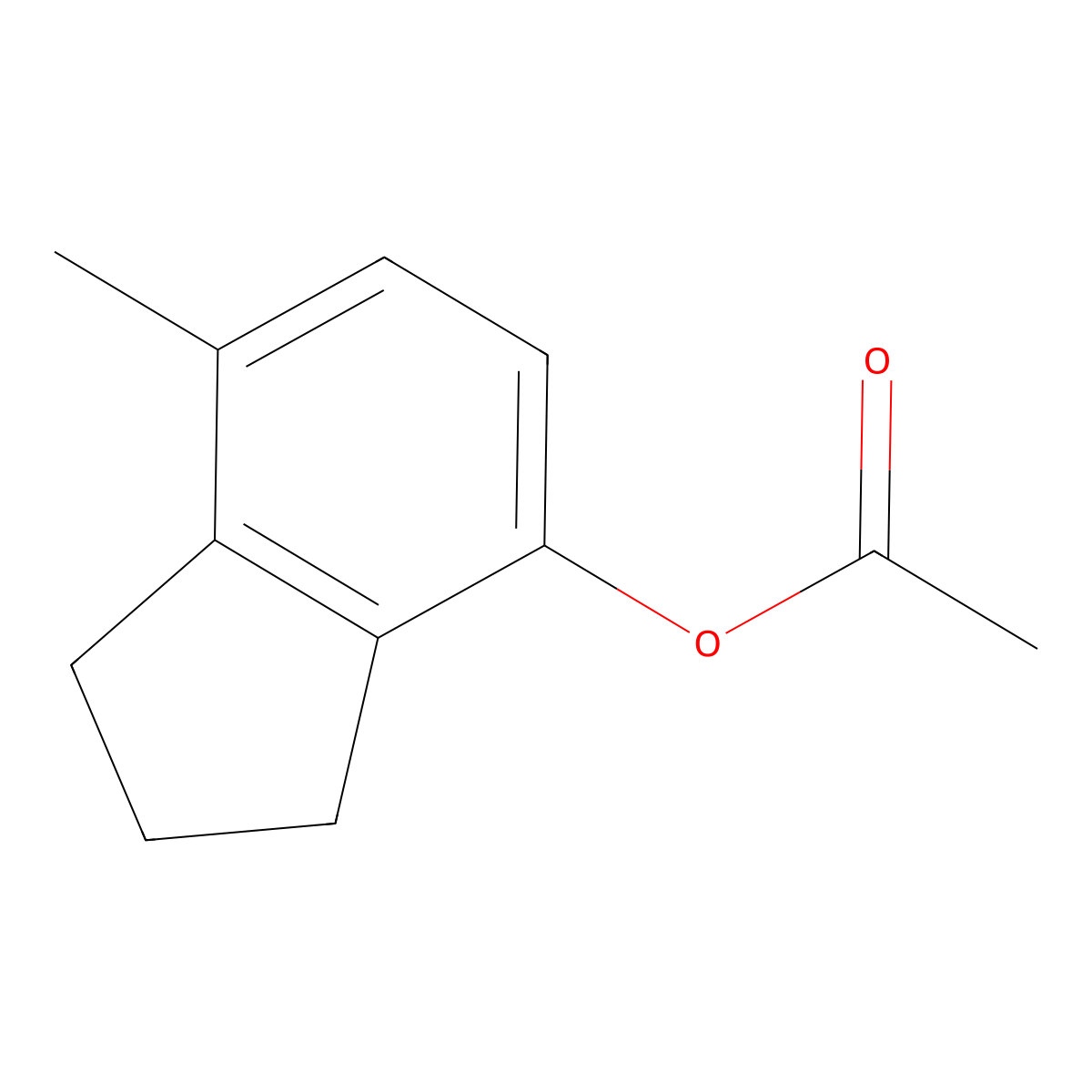 7-methyl-2,3-dihydro-1H-inden-4-yl acetate molecular structure, CAS 175136-12-6