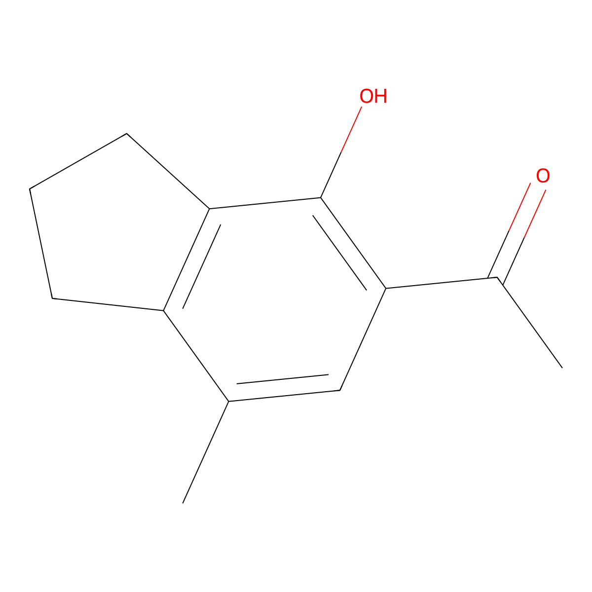 1-(4-hydroxy-7-methyl-2,3-dihydro-1H-inden-5-yl)ethanone molecular structure, CAS 175136-13-7