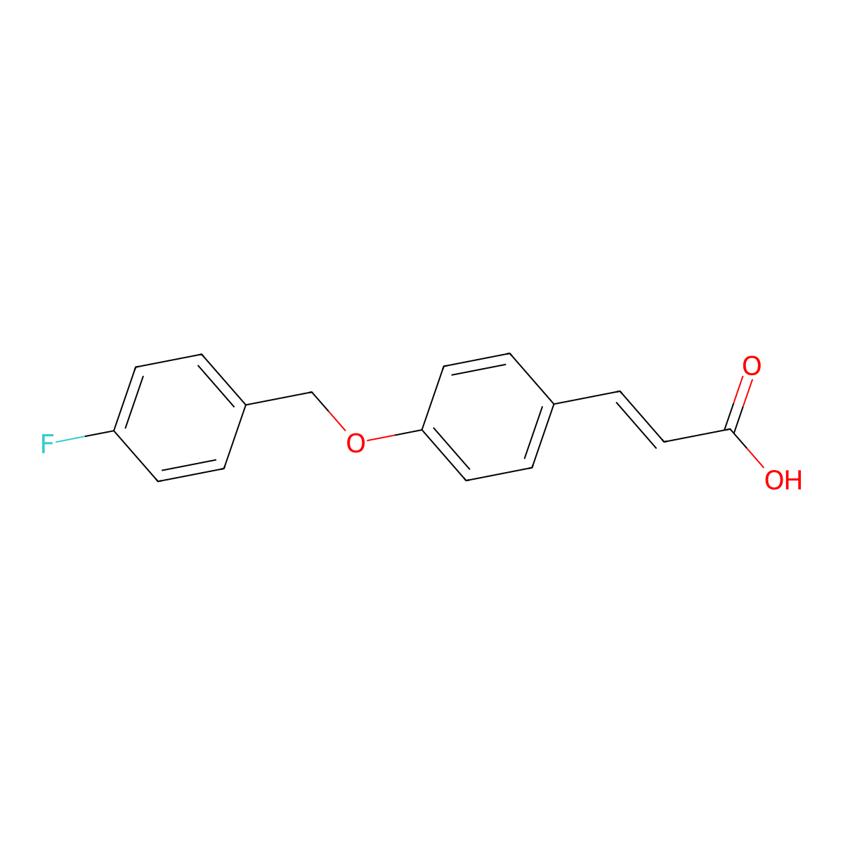 3-(4-[(4-Fluorobenzyl)oxy]phenyl)acrylic acid molecular structure, CAS 175136-19-3