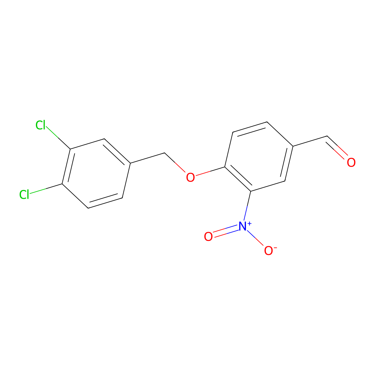 4-[(3,4-Dichlorophenyl)methoxy]-3-nitrobenzaldehyde molecular structure, CAS 175136-20-6