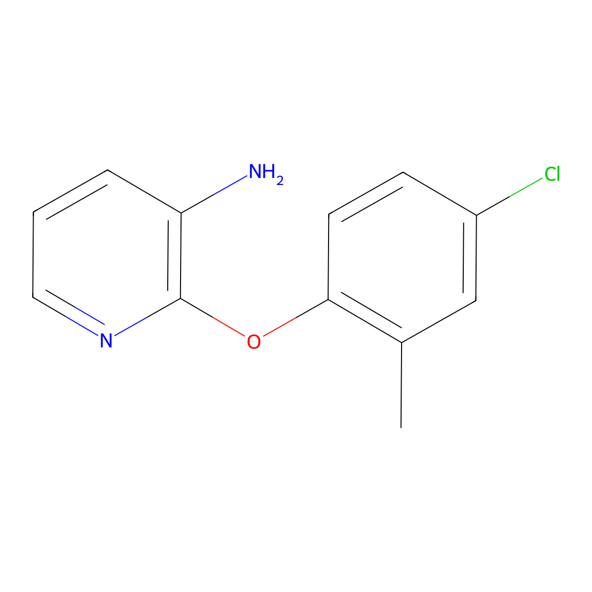 2-(4-Chloro-2-methylphenoxy)pyridin-3-amine molecular structure, CAS 175136-21-7