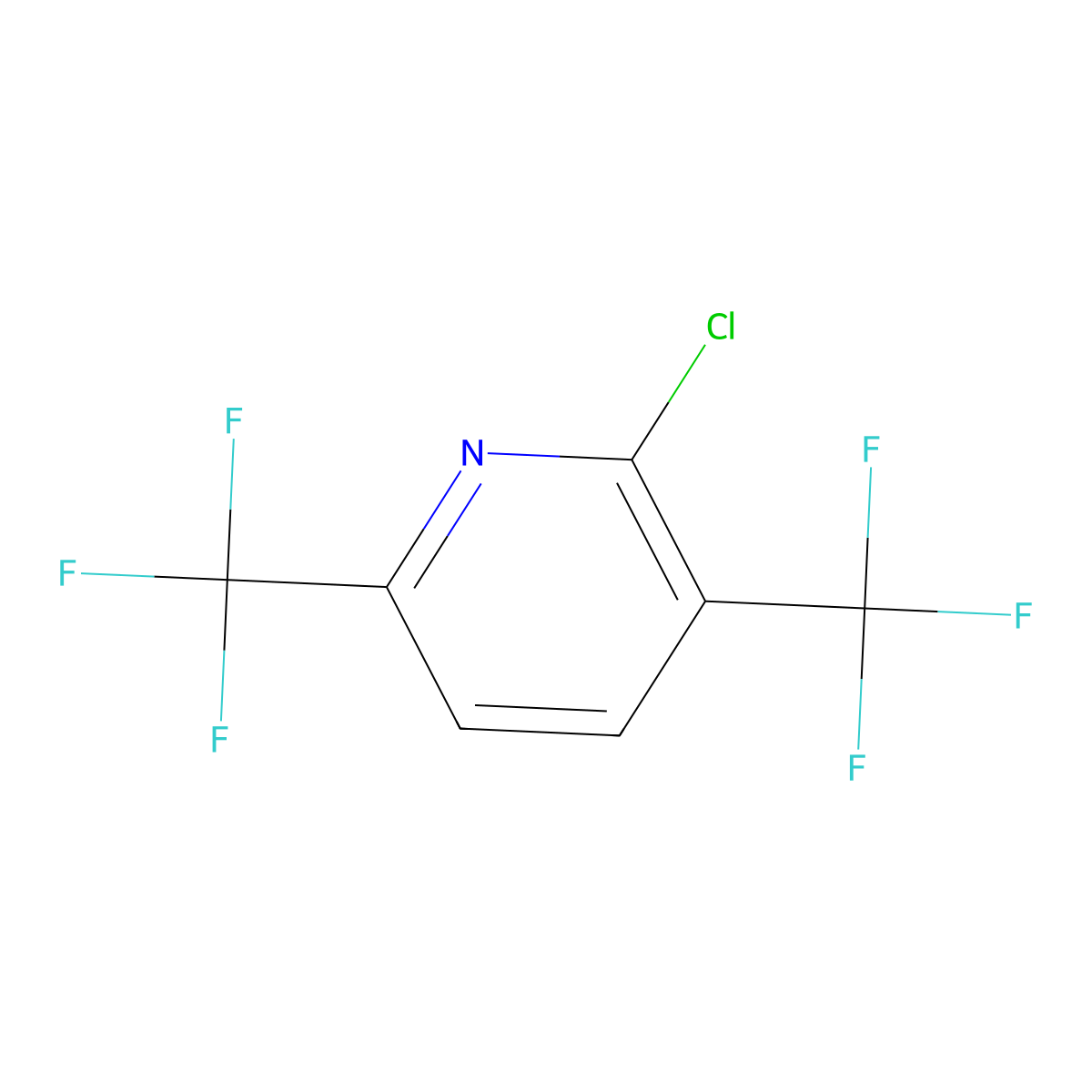 3,6-Bis(trifluoromethyl)-2-chloropyridine molecular structure, CAS 175136-26-2