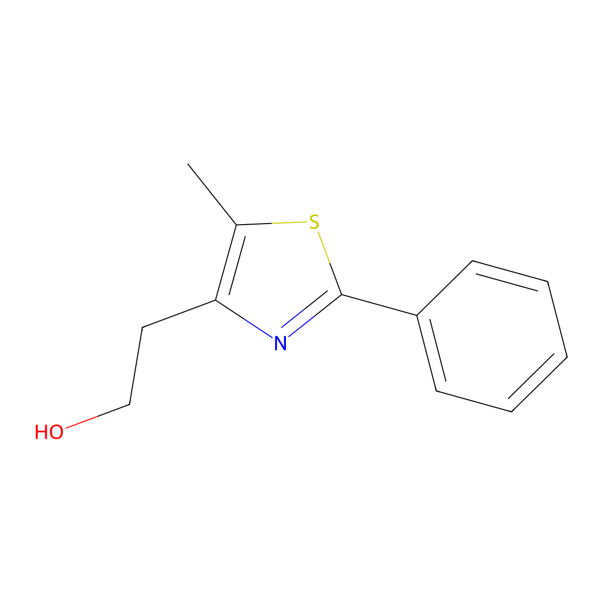 2-(5-Methyl-2-phenyl-1,3-thiazol-4-yl)ethan-1-ol molecular structure, CAS 175136-30-8