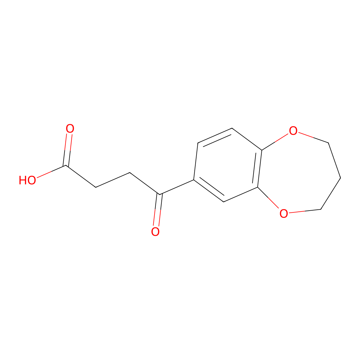 4-(3,4-dihydro-2H-1,5-benzodioxepin-7-yl)-4-oxobutanoic acid molecular structure, CAS 175136-33-1