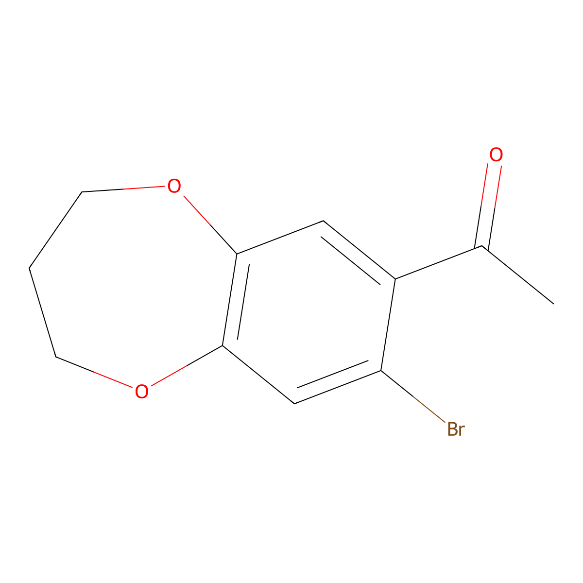 1-(8-Bromo-3,4-Dihydro-2H-1,5-Benzodioxepin-7-Yl)Ethan-1-One molecular structure, CAS 175136-35-3