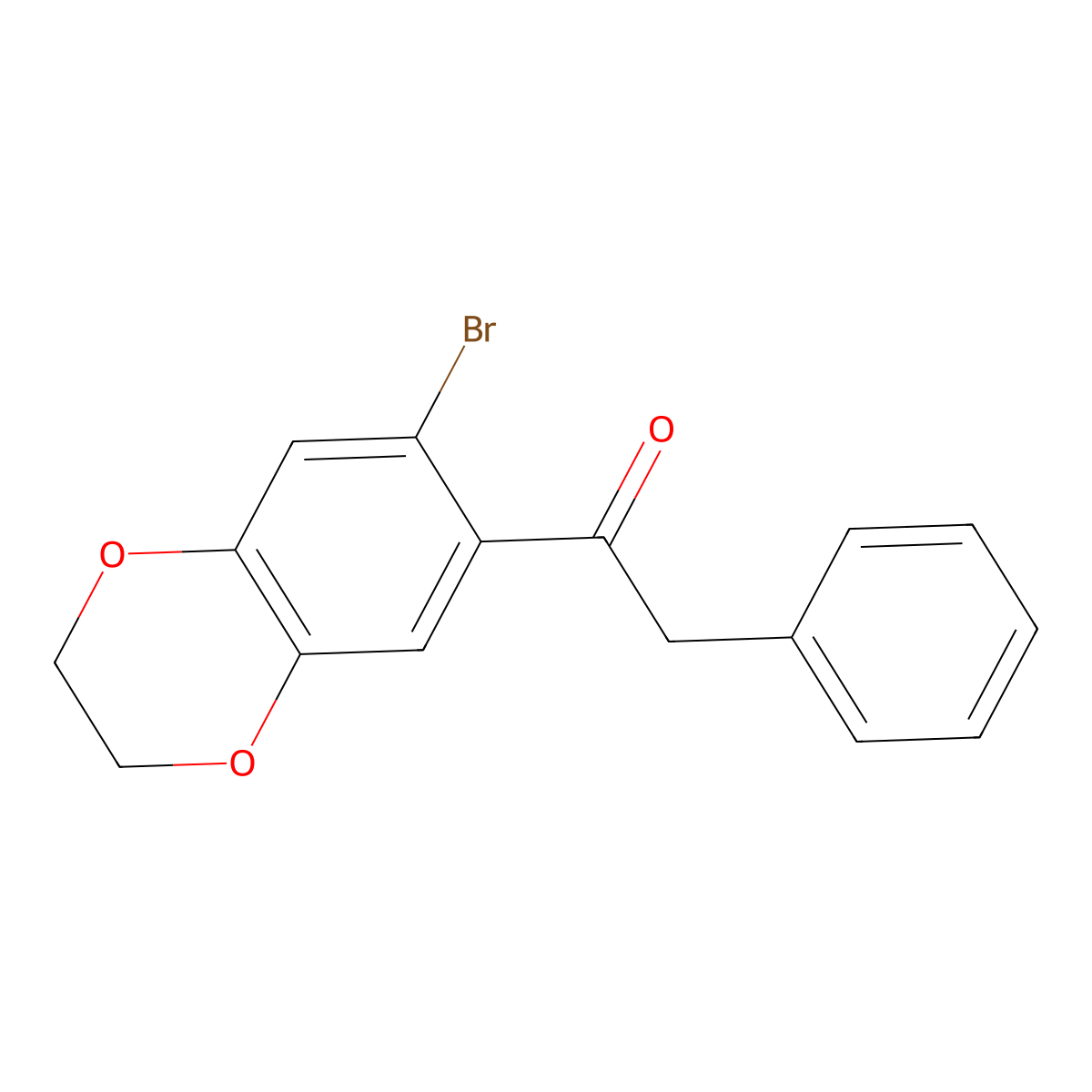 1-(7-Bromo-2,3-dihydro-1,4-benzodioxin-6-yl)-2-phenylethan-1-one molecular structure, CAS 175136-36-4