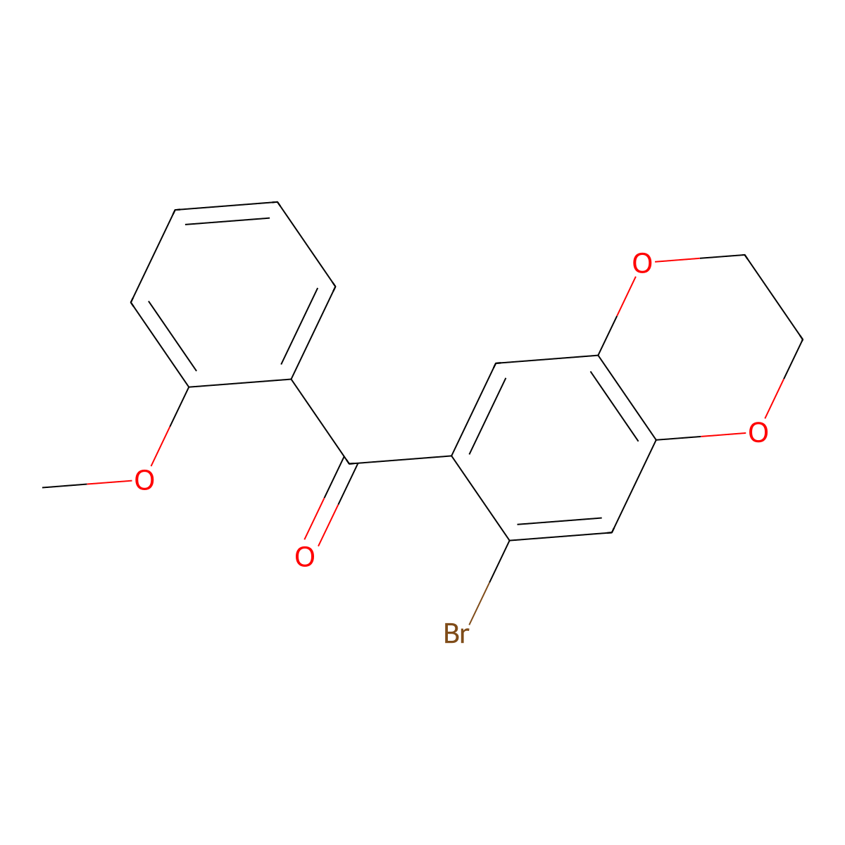 (7-Bromo-2,3-Dihydro-1,4-Benzodioxin-6-Yl)(2-Methoxyphenyl)Methanone molecular structure, CAS 175136-41-1