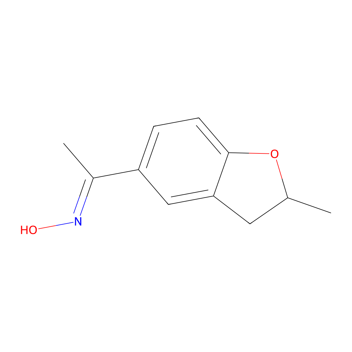N-[1-(2-methyl-2,3-dihydro-1-benzofuran-5-yl)ethylidene]hydroxylamine molecular structure, CAS 175136-43-3