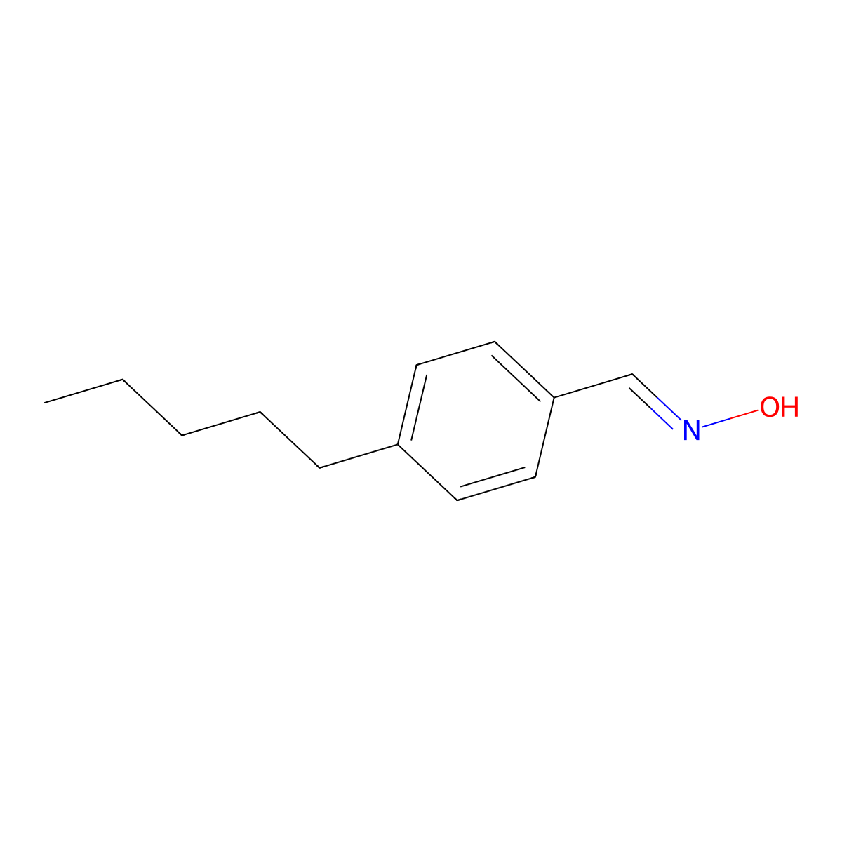 N-[(4-pentylphenyl)methylidene]hydroxylamine molecular structure, CAS 175136-45-5