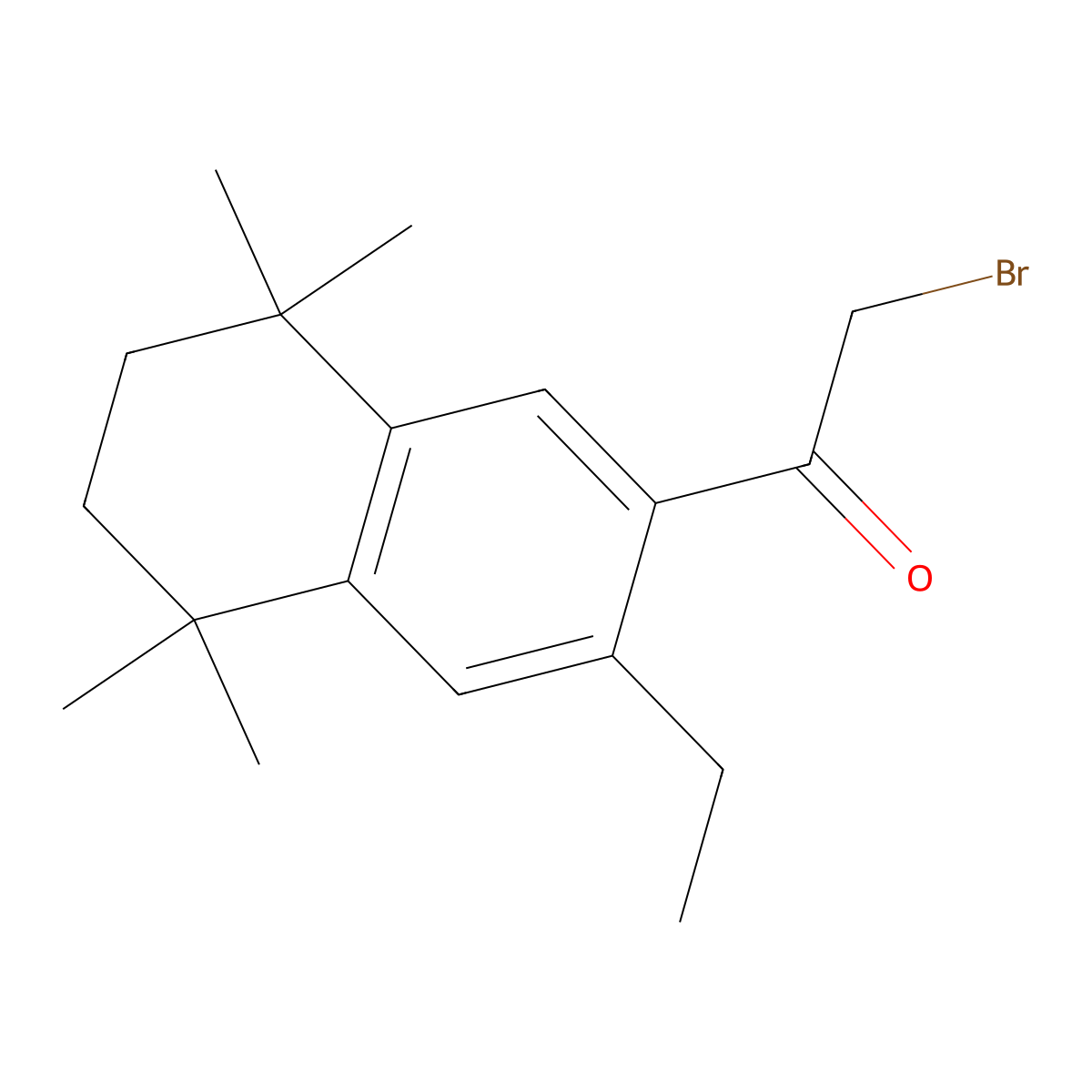 2-Bromo-1-(3-ethyl-5,5,8,8-tetramethyl-5,6,7,8-tetrahydronaphthalen-2-yl)ethan-1-one molecular structure, CAS 175136-57-9