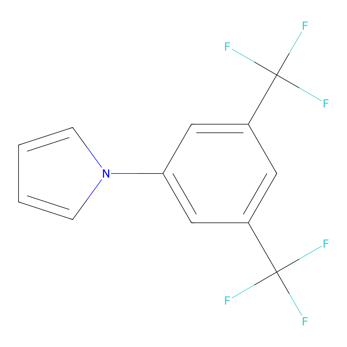 1-[3,5-Bis(trifluoromethyl)phenyl]pyrrole molecular structure, CAS 175136-60-4