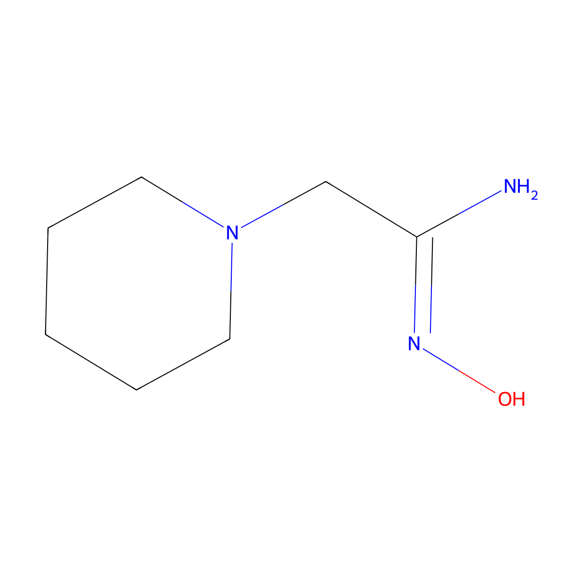 N'-hydroxy-2-piperidin-1-ylethanimidamide molecular structure, CAS 175136-64-8