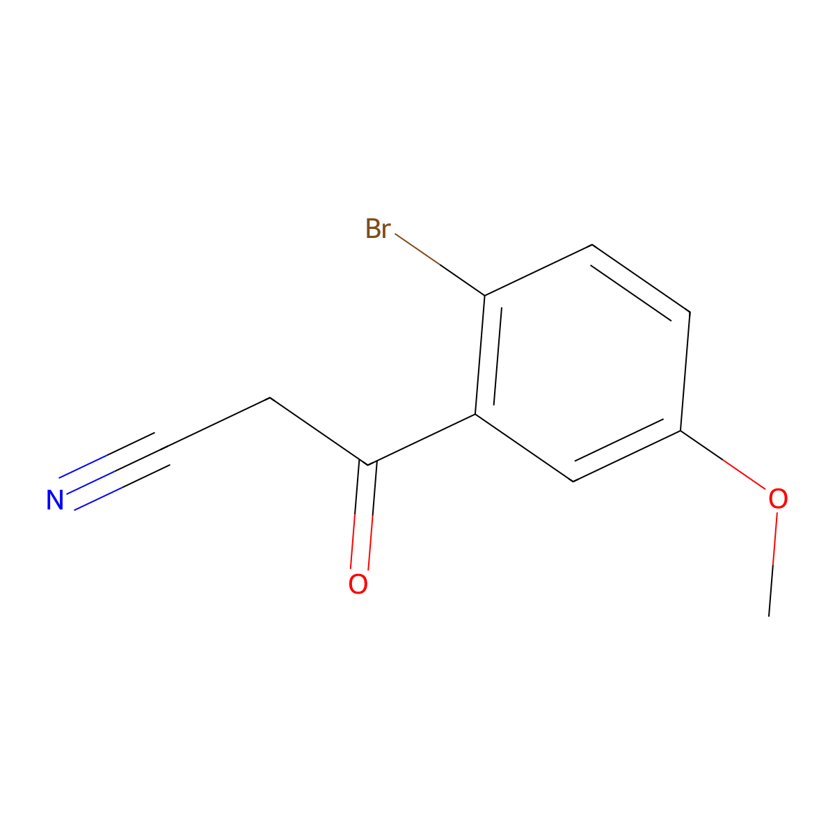 3-(2-Bromo-5-methoxyphenyl)-3-oxopropanenitrile molecular structure, CAS 175136-65-9