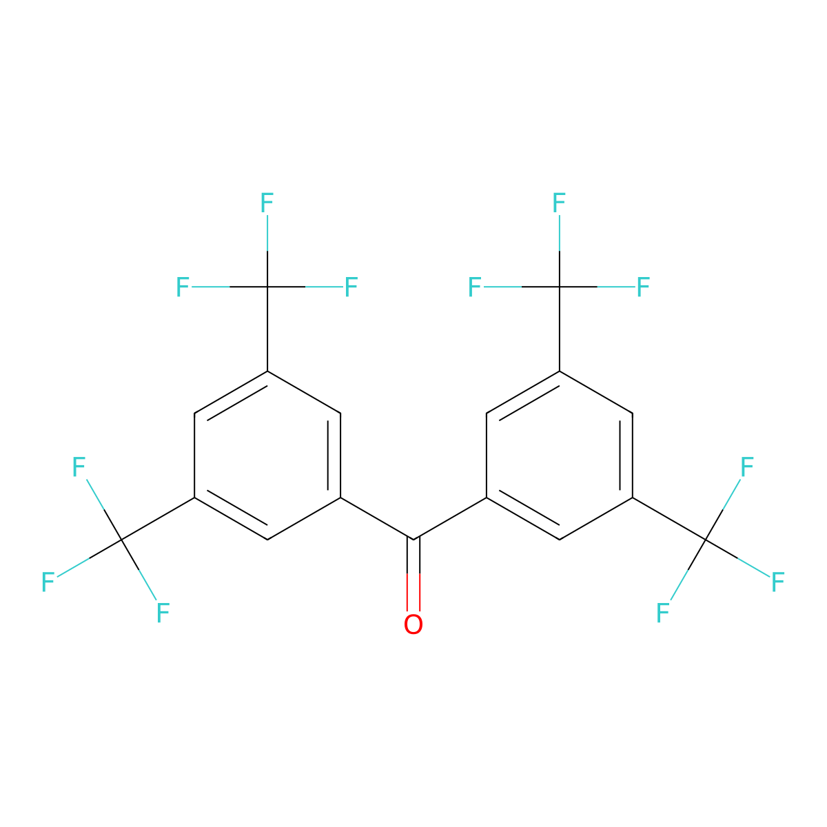 3,3',5,5'-Tetrakis(trifluoromethyl)benzophenone molecular structure, CAS 175136-66-0