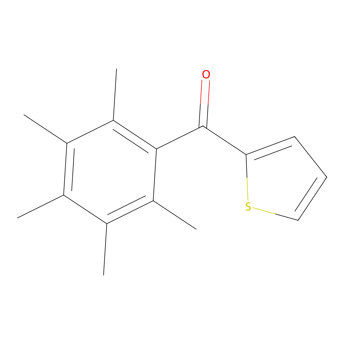2-(Pentamethylbenzoyl)thiophene molecular structure, CAS 175136-70-6