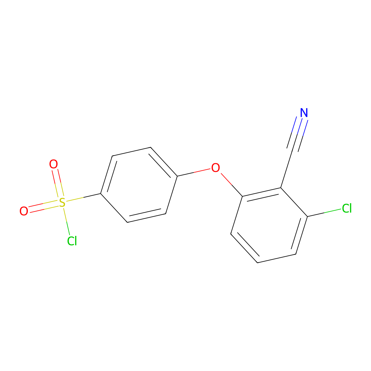 4-(3-Chloro-2-cyanophenoxy)benzenesulfonyl chloride molecular structure, CAS 175136-72-8