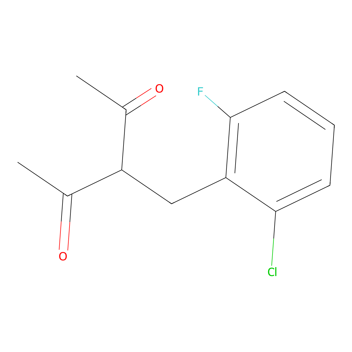 3-(2-Chloro-6-fluorobenzyl)pentane-2,4-dione molecular structure, CAS 175136-74-0