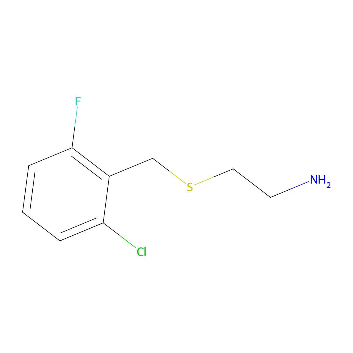 2-(2-Chloro-6-fluorobenzylthio)ethylamine molecular structure, CAS 175136-76-2