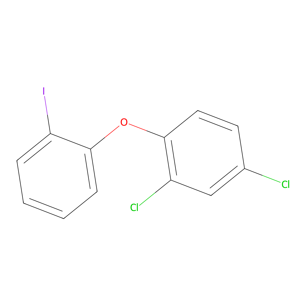 2,4-Dichloro-1-(2-iodophenoxy)benzene molecular structure, CAS 175136-78-4