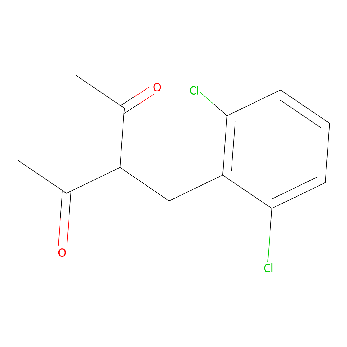 3-[(2,6-Dichlorophenyl)methyl]pentane-2,4-dione molecular structure, CAS 175136-81-9