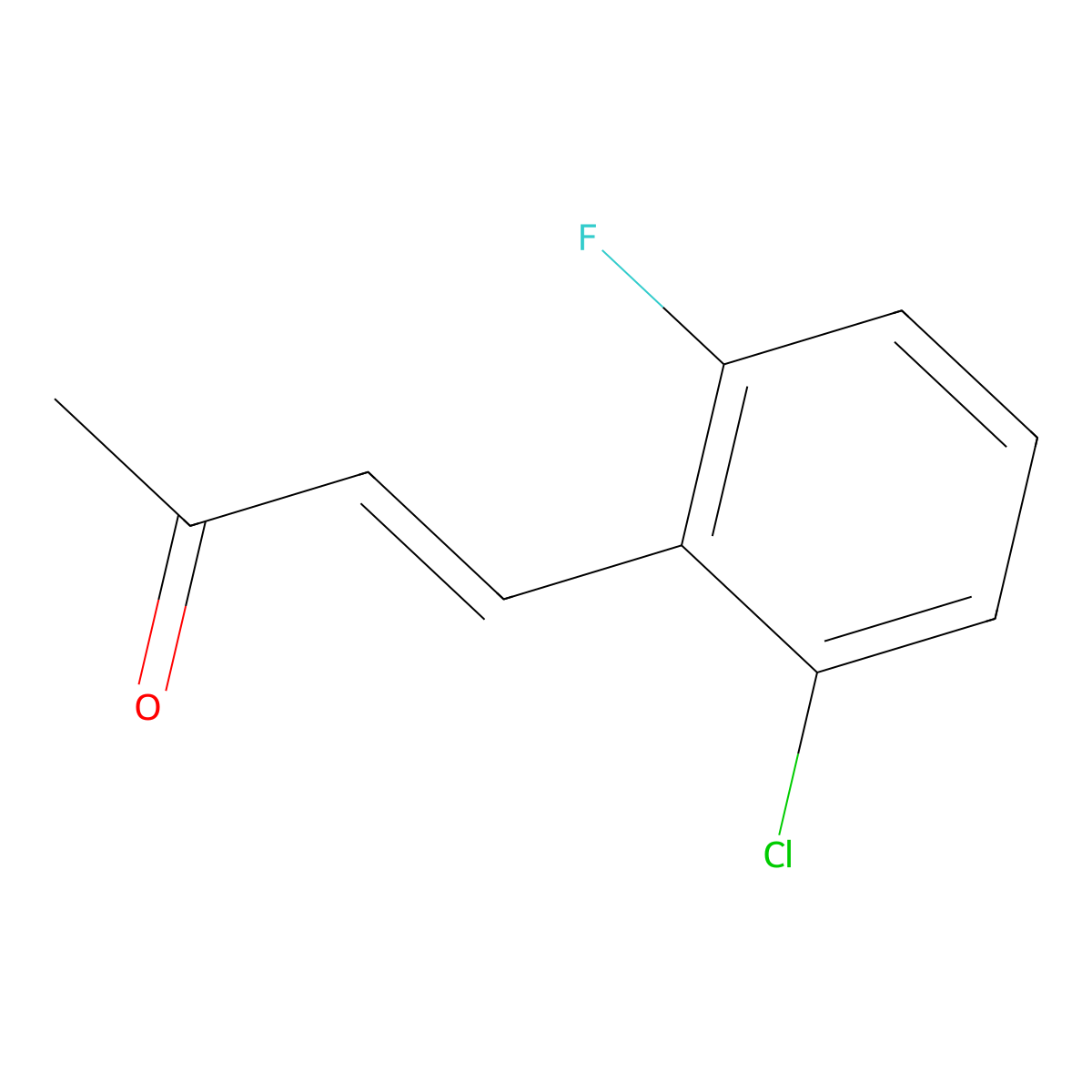(E)-4-(2-Chloro-6-fluoro-phenyl)-but-3-en-2-one molecular structure, CAS 175136-82-0