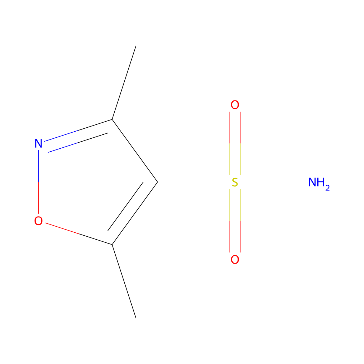 3,5-Dimethylisoxazole-4-sulfonamide molecular structure, CAS 175136-83-1
