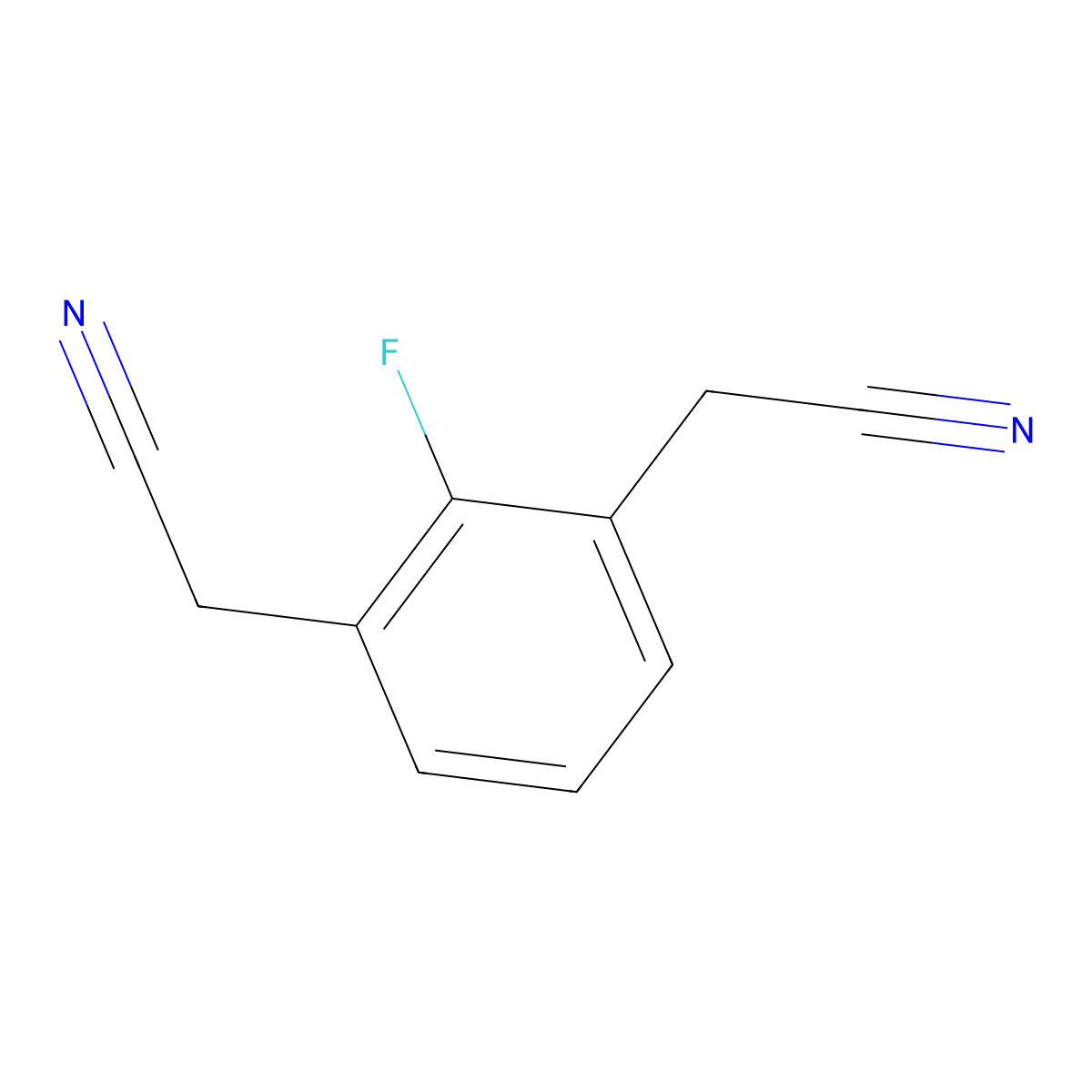 2,2'-(2-Fluoro-1,3-phenylene)diacetonitrile molecular structure, CAS 175136-84-2