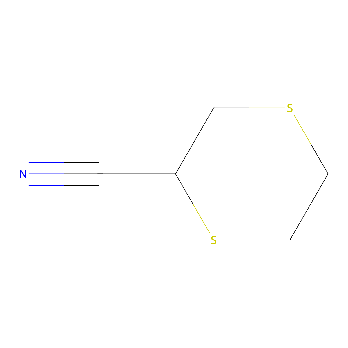 1,4-Dithiane-2-carbonitrile molecular structure, CAS 175136-94-4
