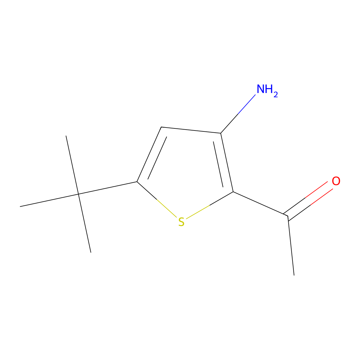 1-(3-Amino-5-tert-butylthiophen-2-yl)ethan-1-one molecular structure, CAS 175137-06-1