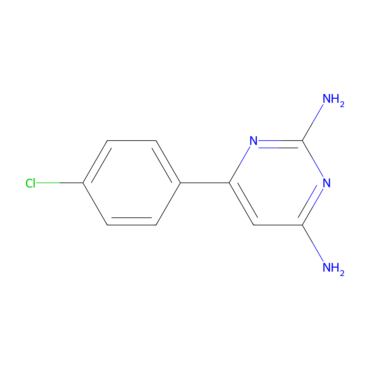 6-(4-Chlorophenyl)pyrimidine-2,4-diamine molecular structure, CAS 175137-09-4