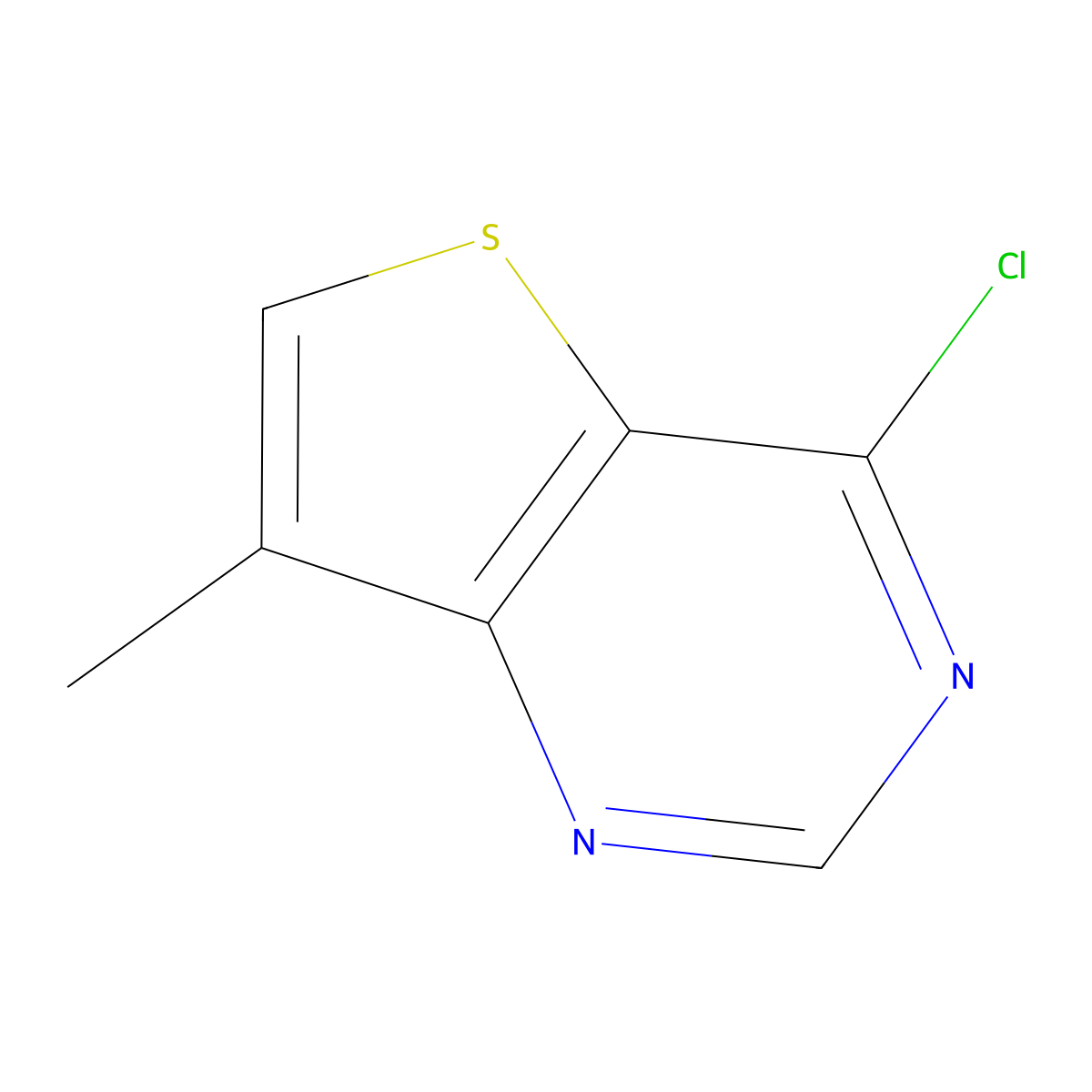 4-Chloro-7-methylthieno(3,2-d)pyrimidine molecular structure, CAS 175137-21-0
