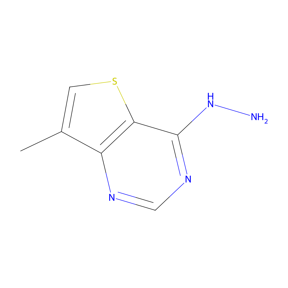 4-Hydrazinyl-7-methylthieno[3,2-d]pyrimidine molecular structure, CAS 175137-22-1