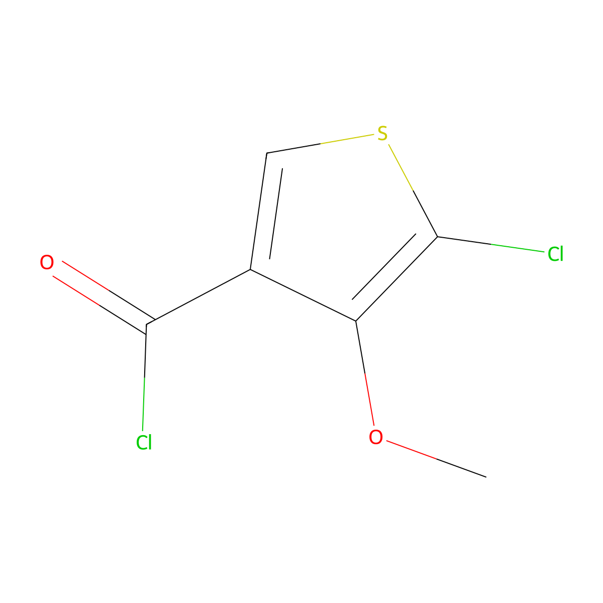 5-Chloro-4-methoxythiophene-3-carbonyl chloride molecular structure, CAS 175137-49-2