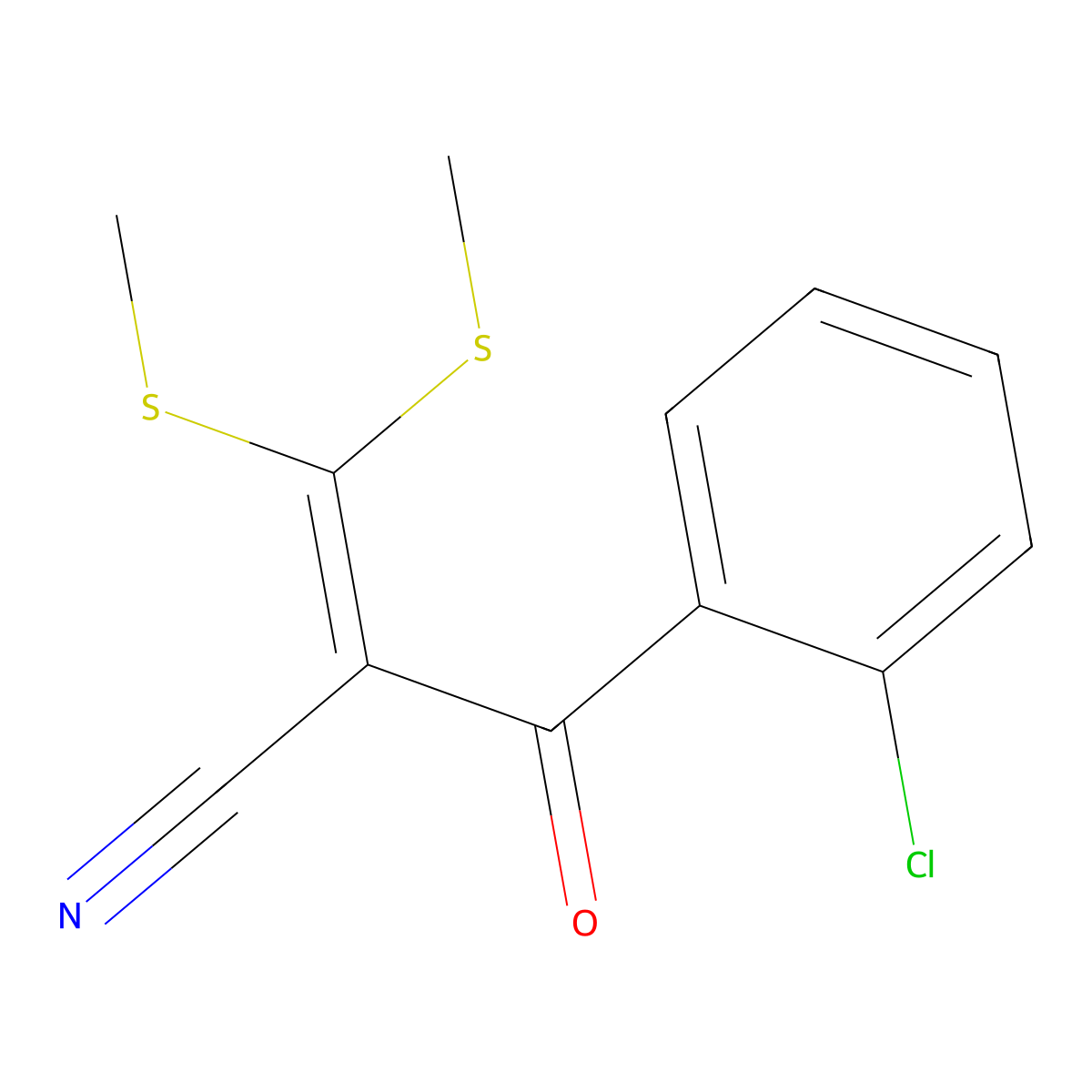 2-(2-Chlorobenzoyl)-3,3-bis(methylsulfanyl)prop-2-enenitrile molecular structure, CAS 175137-51-6