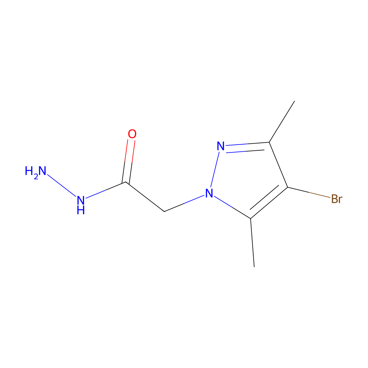 2-(4-Bromo-3,5-dimethyl-1H-pyrazol-1-yl)acetohydrazide molecular structure, CAS 175137-56-1
