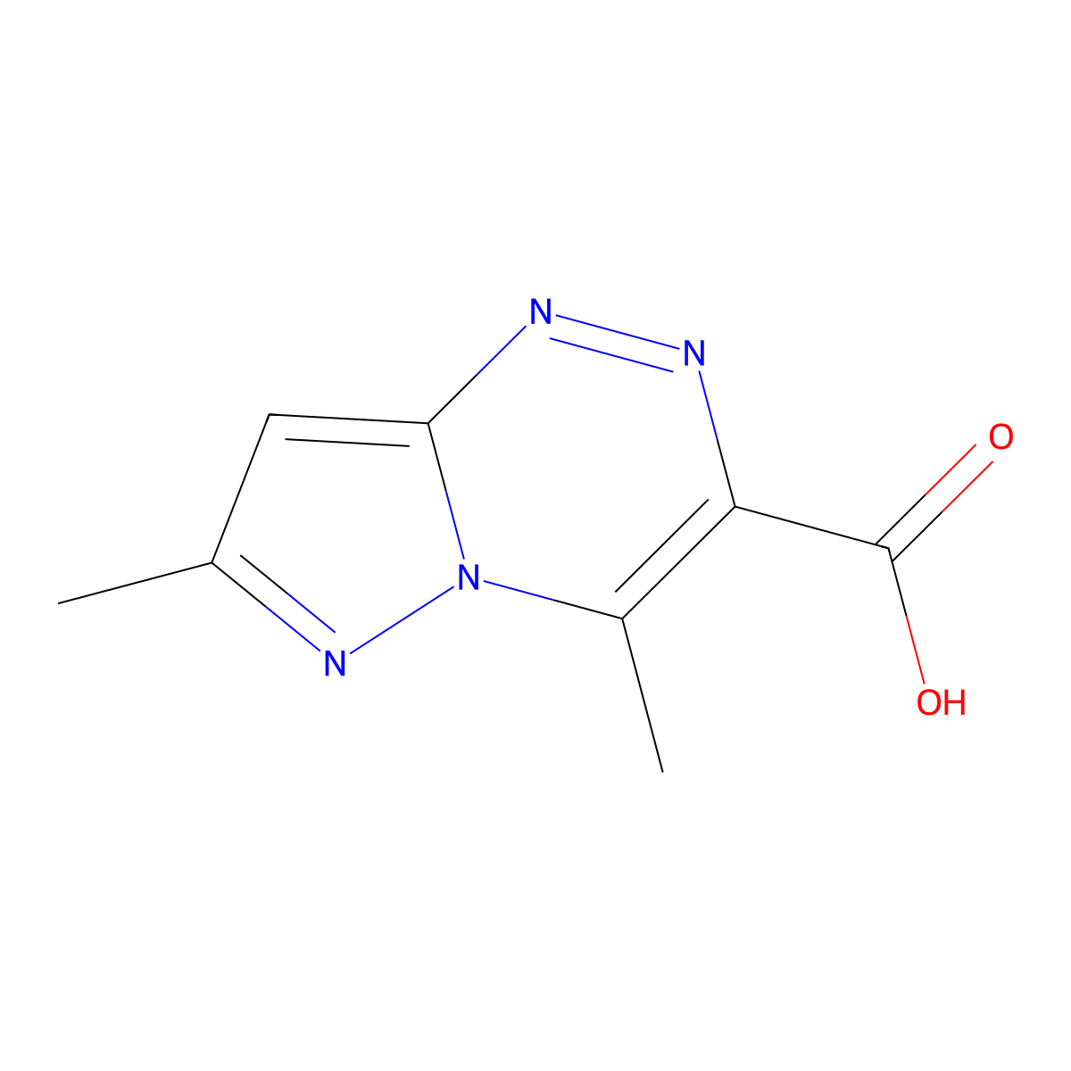 4,7-Dimethylpyrazolo[5,1-c][1,2,4]triazine-3-carboxylic acid molecular structure, CAS 175137-58-3