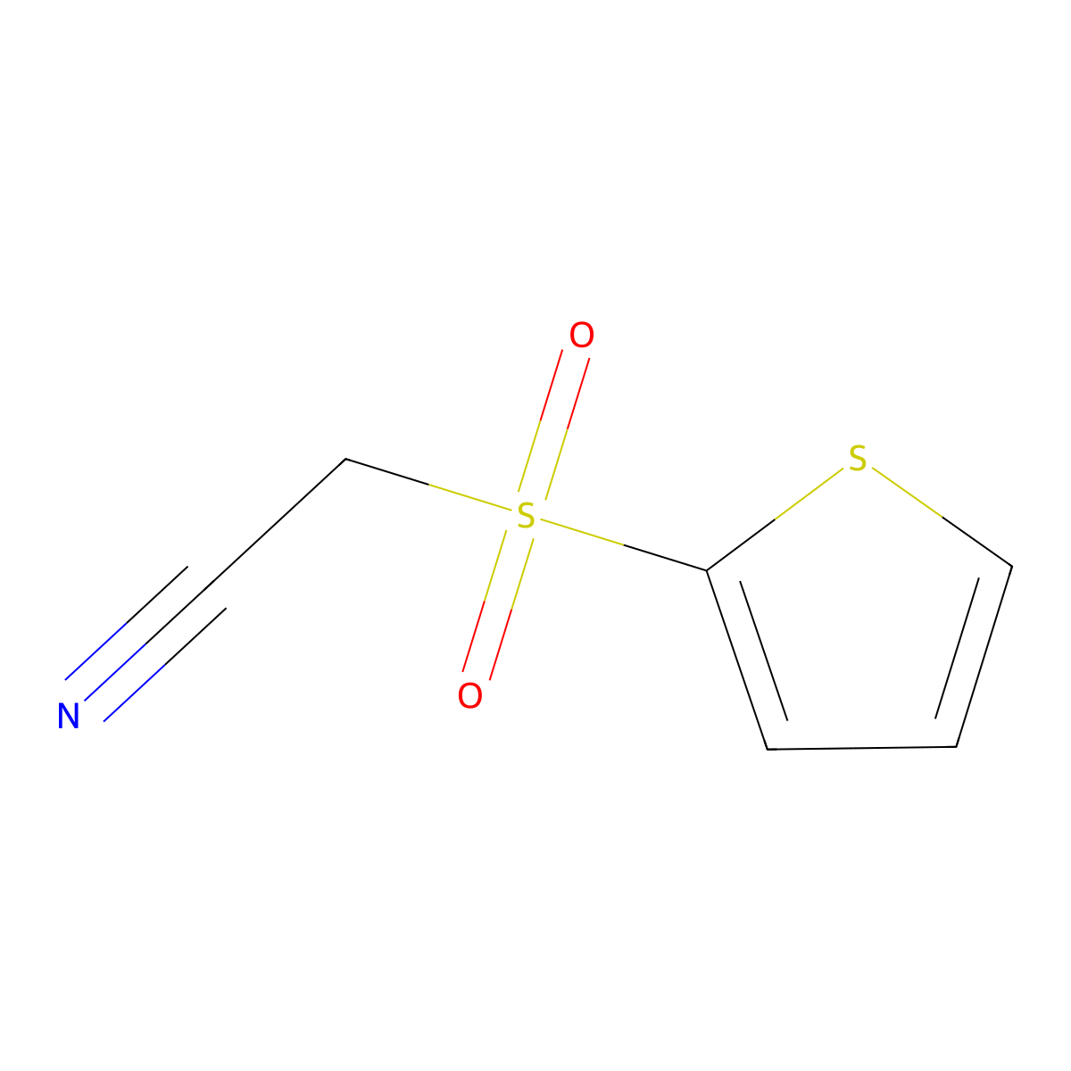 Thiophene-2-sulfonylacetonitrile molecular structure, CAS 175137-62-9