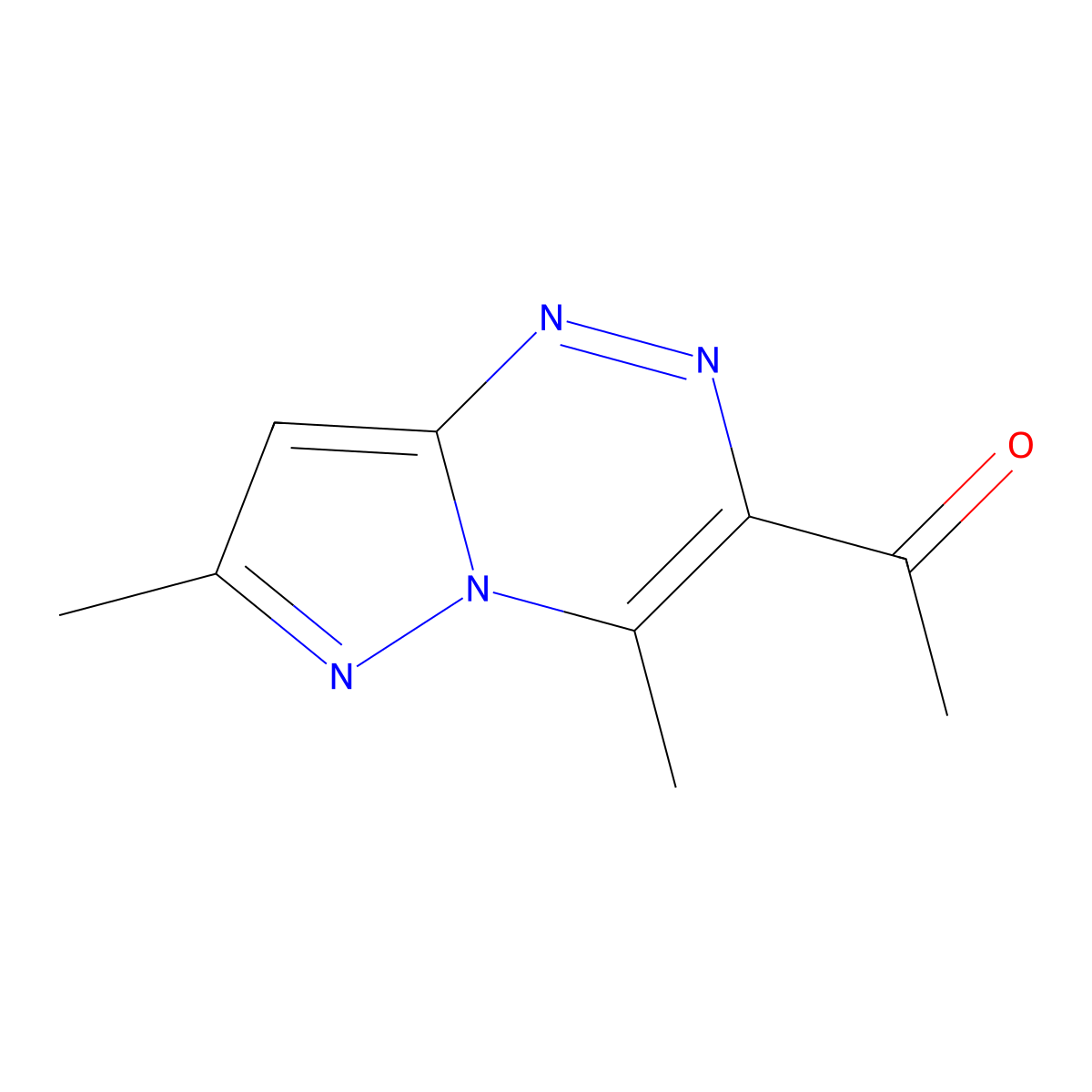 1-(4,7-Dimethylpyrazolo[5,1-c][1,2,4]triazin-3-yl)ethan-1-one molecular structure, CAS 175137-64-1