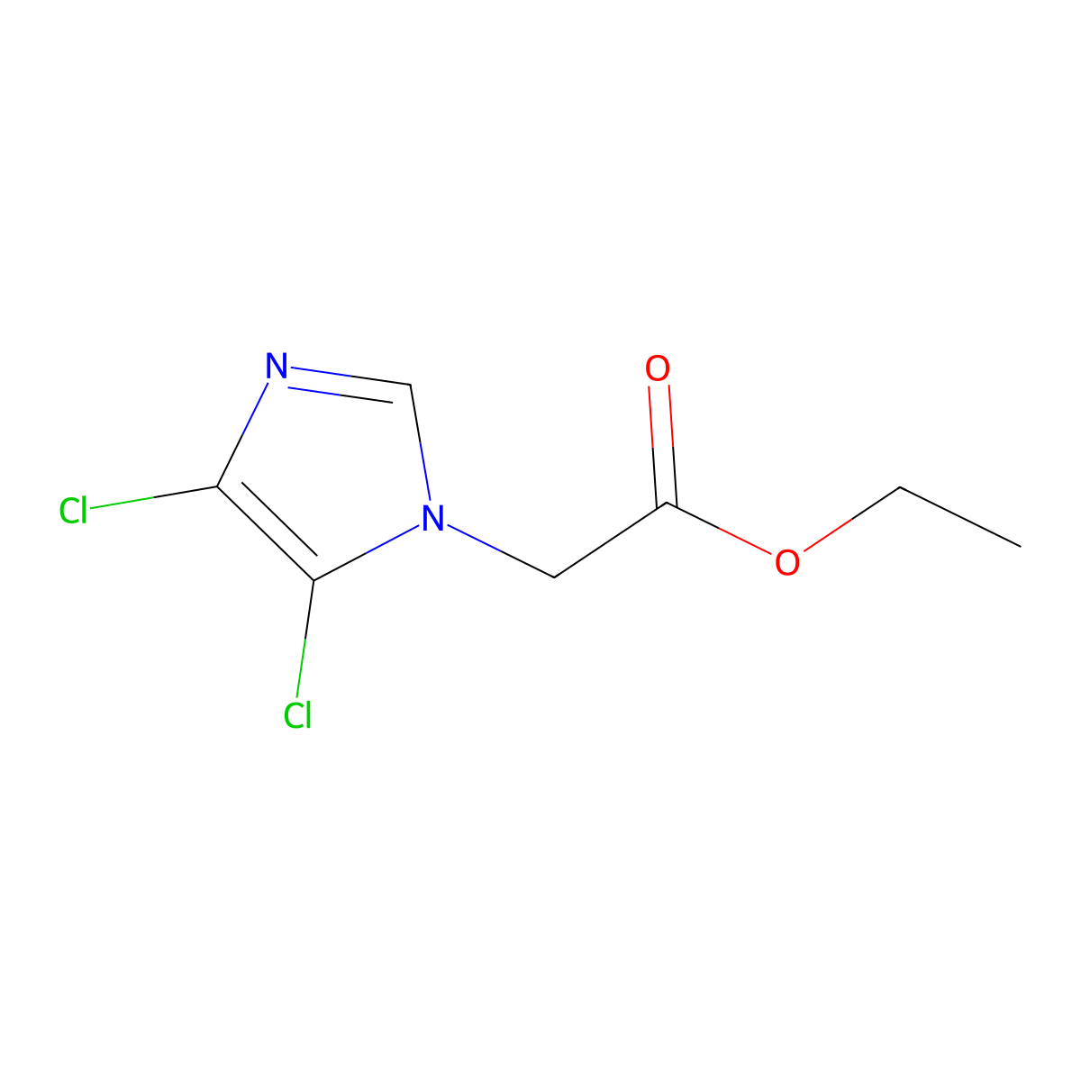 Ethyl 2-(4,5-dichloro-1H-imidazol-1-yl)acetate molecular structure, CAS 175137-67-4