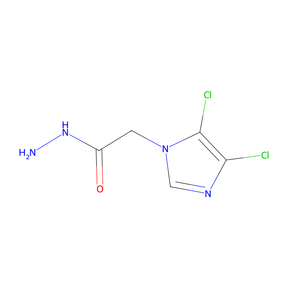 2-(4,5-dichloro-1H-imidazol-1-yl)acetohydrazide molecular structure, CAS 175137-68-5