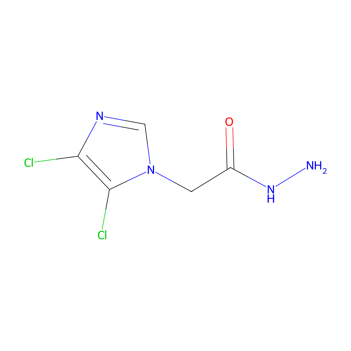 2-(4,5-dichloro-1H-imidazol-1-yl)acetohydrazide molecular structure, CAS 175137-68-5