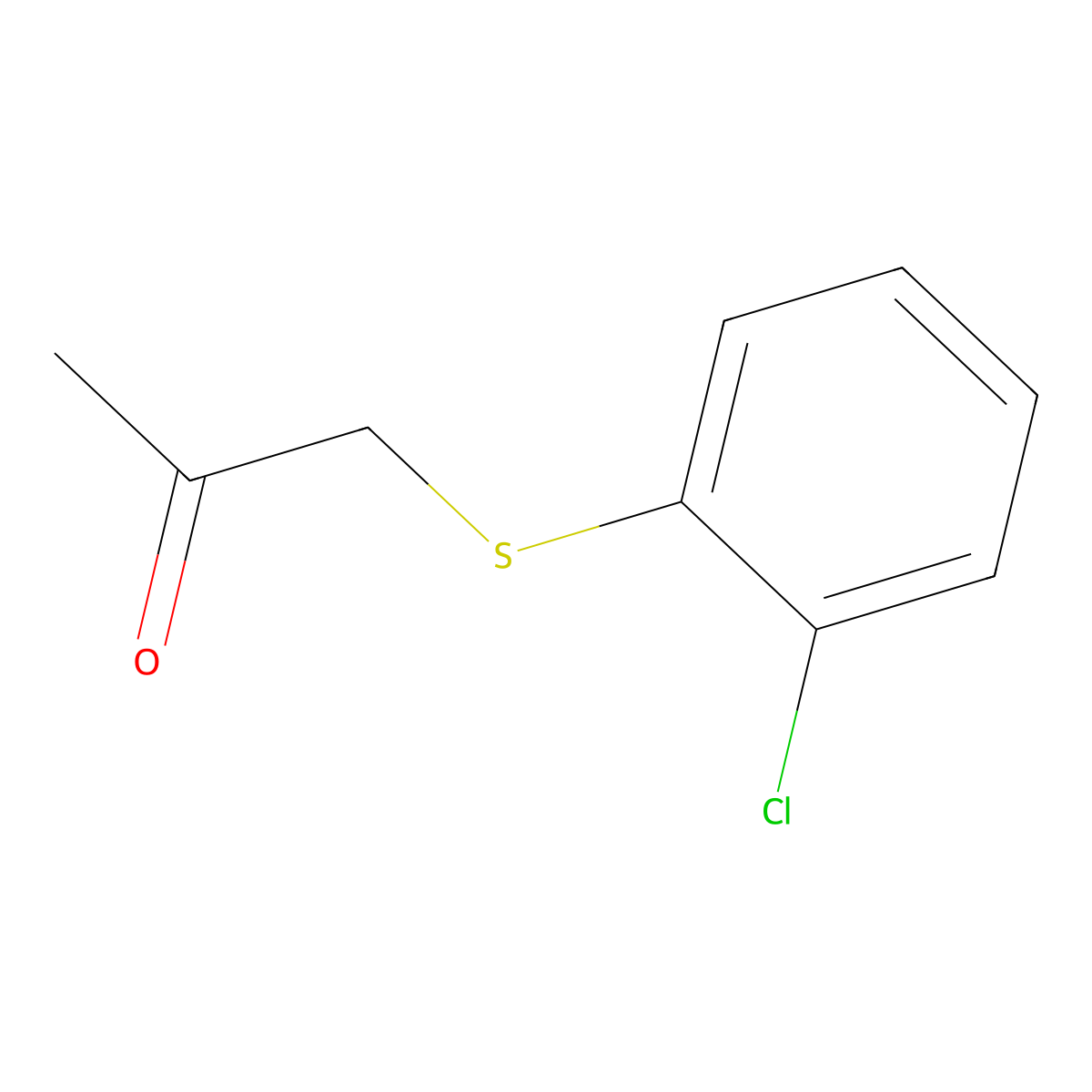 1-[(2-Chlorophenyl)sulfanyl]propan-2-one molecular structure, CAS 17514-52-2