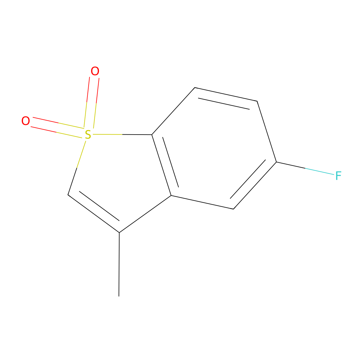5-Fluoro-3-methyl-1-benzothiophene 1,1-dioxide molecular structure, CAS 17514-65-7