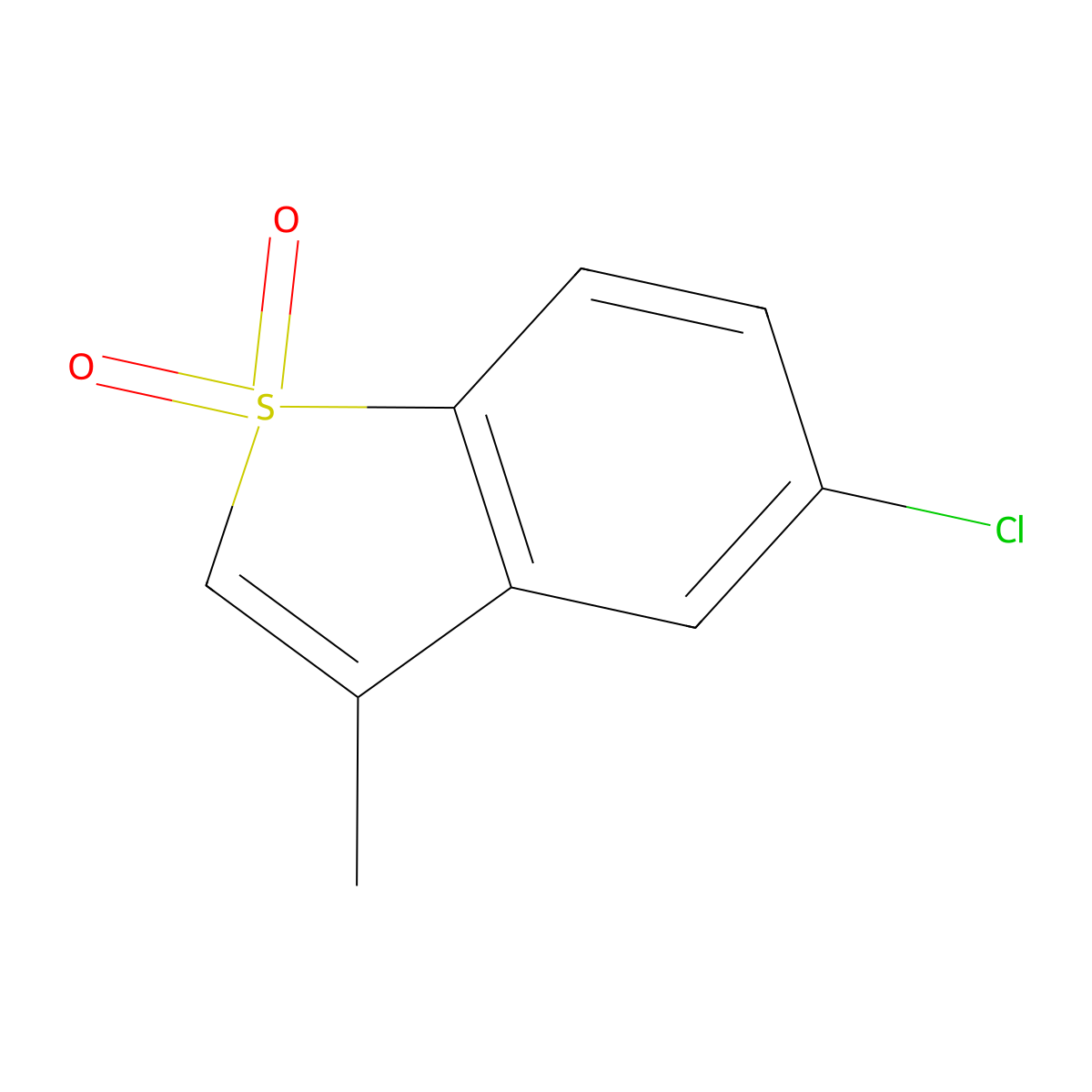 5-Chloro-3-methyl-1H-1-benzothiophene-1,1-dione molecular structure, CAS 17514-66-8
