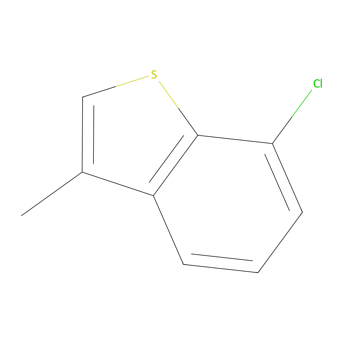 7-Chloro-3-methyl-1-benzothiophene molecular structure, CAS 17514-68-0