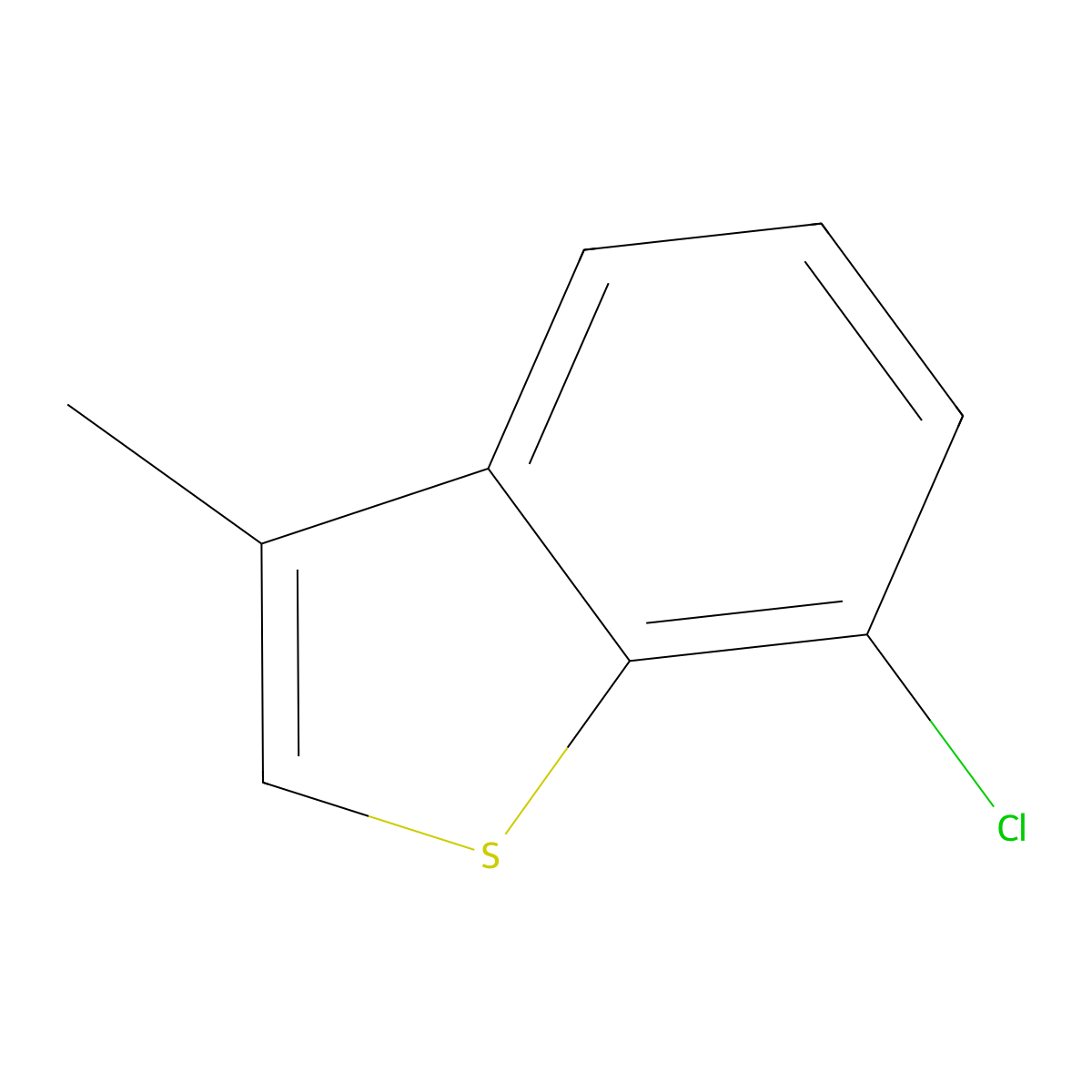 7-Chloro-3-methyl-1-benzothiophene molecular structure, CAS 17514-68-0